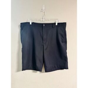 PGA Tour Mens Golf Shorts Black Size 40 Flat Front Performance Polyester